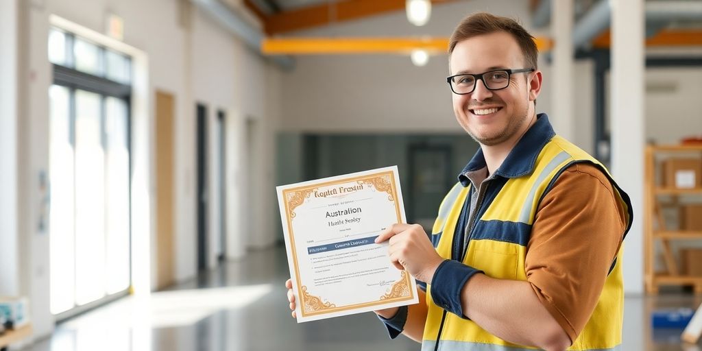 Aussies earning health and safety certifications.