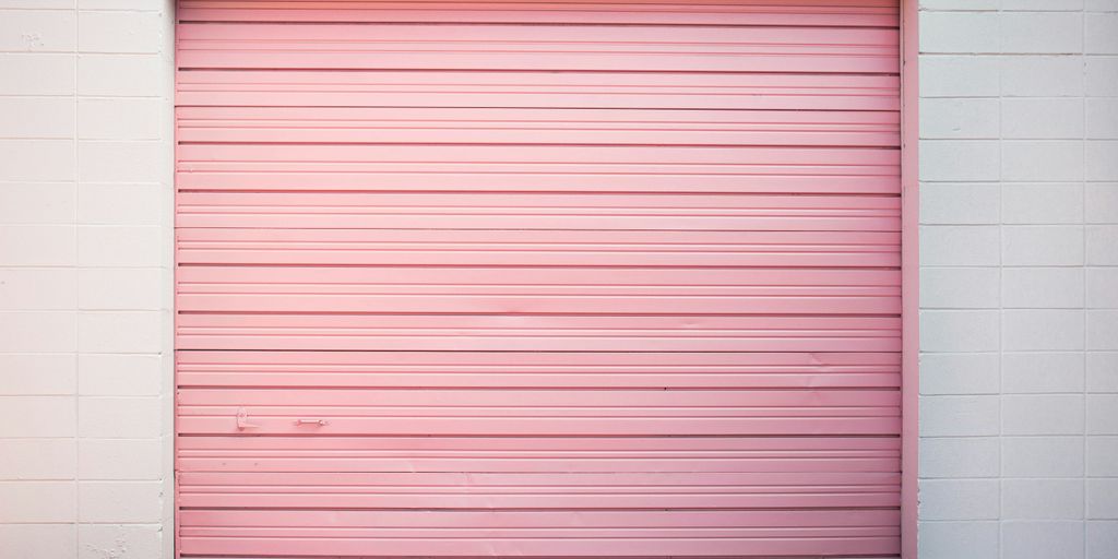 pink rolling door