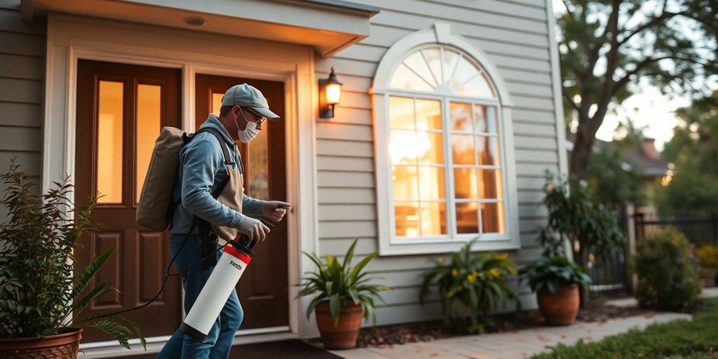 Dezinsecție la domiciliu pentru protecție împotriva insectelor.