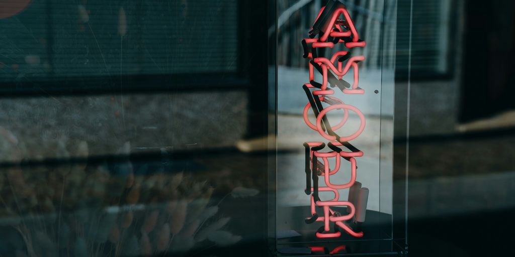a sign that is on top of a table