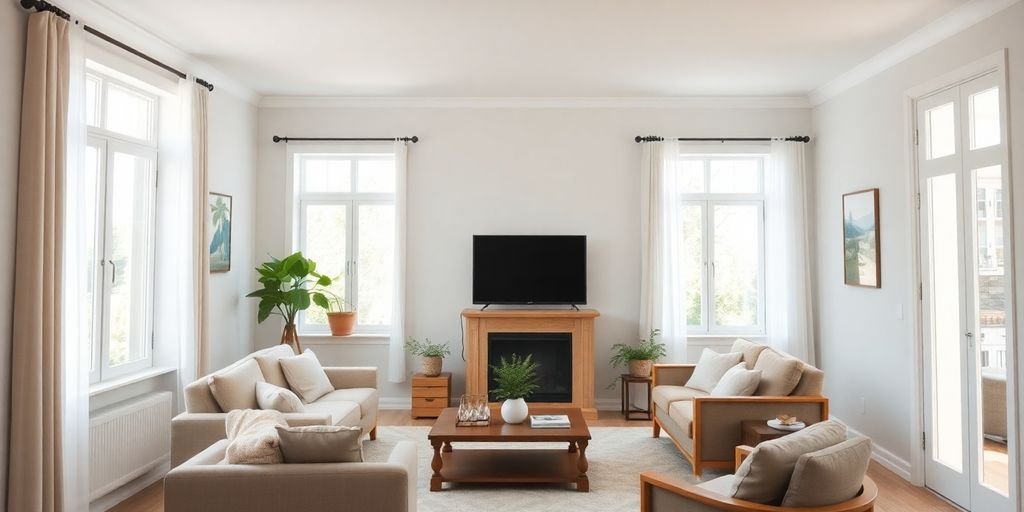 Bright, clean home interior after mold restoration.