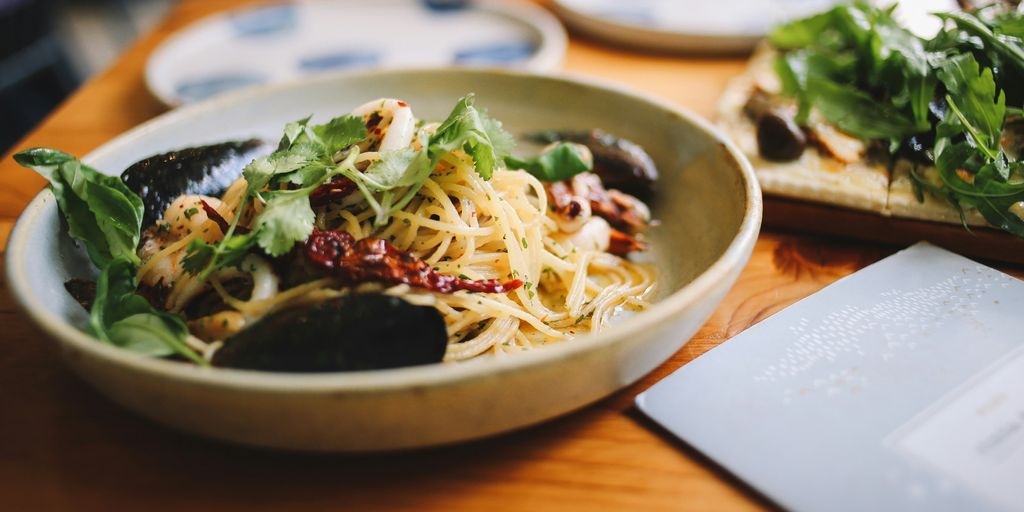 pasta with sauce on plate