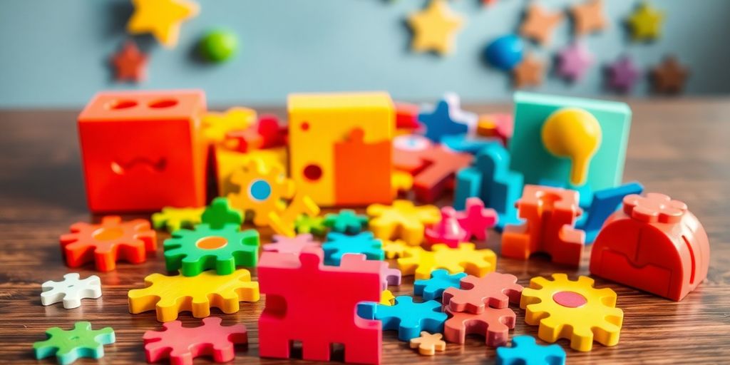 Bunte Puzzles und Denkspiele für kreative Köpfe