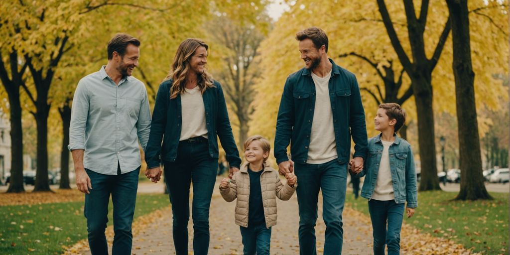 Happy family with two children in a park, representing Globe Life Insurance's family coverage plans.