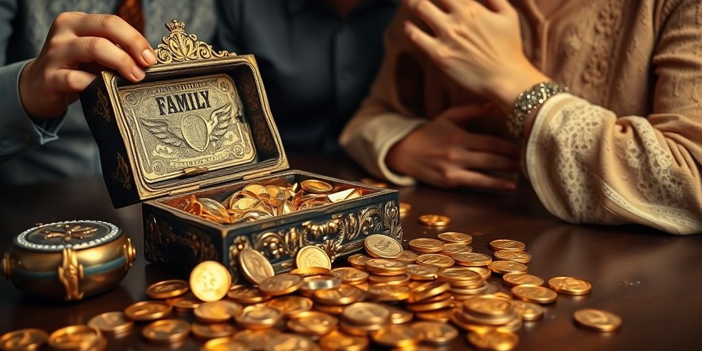 Héritage en or : conflit familial autour d'un trésor.