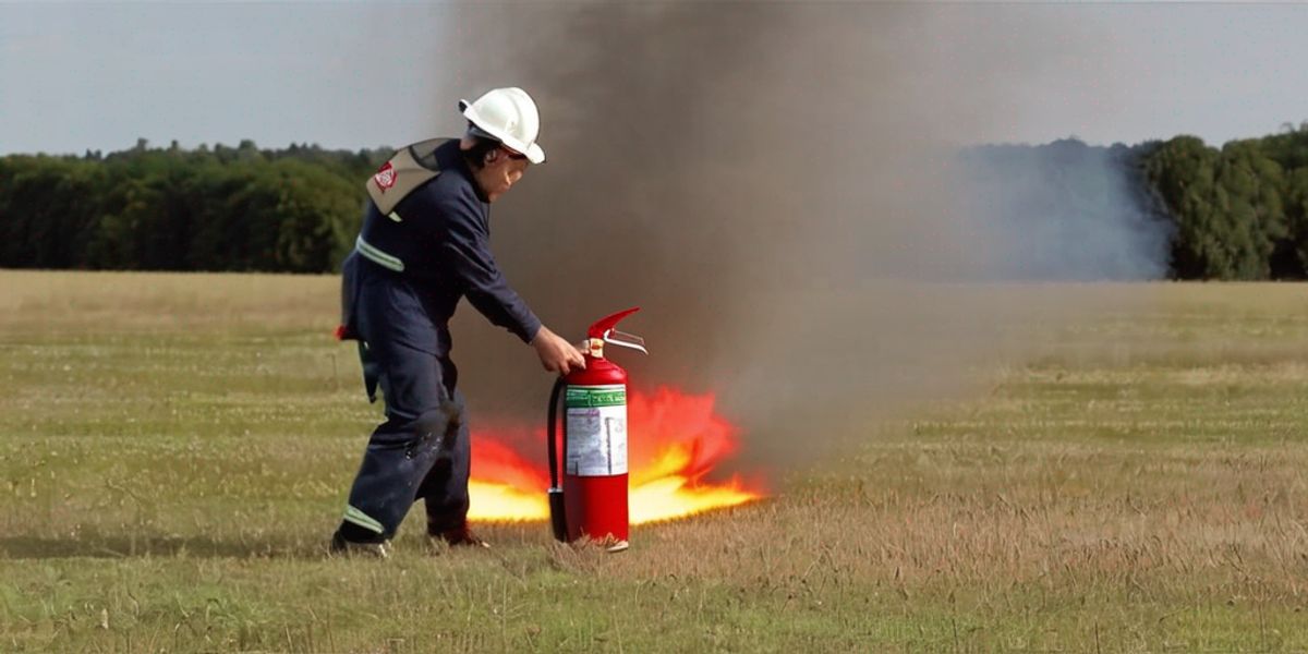 שימוש במטף כיבוי אש