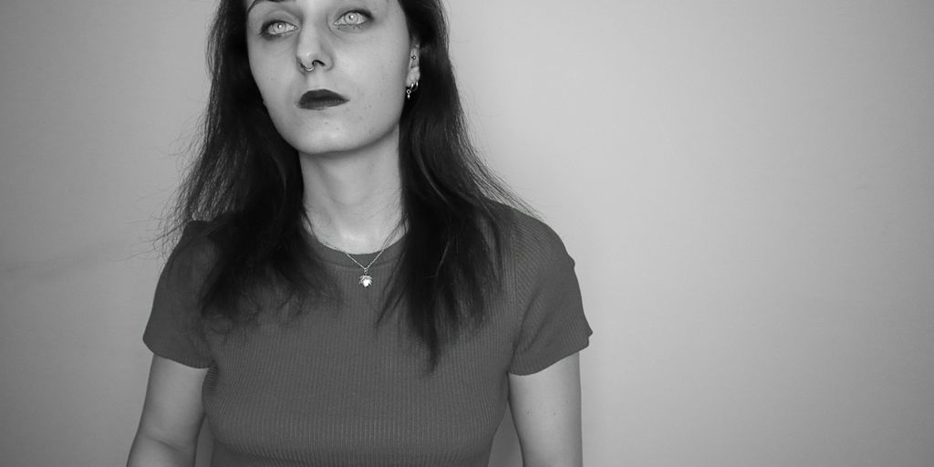 a woman with a surprised look on her face