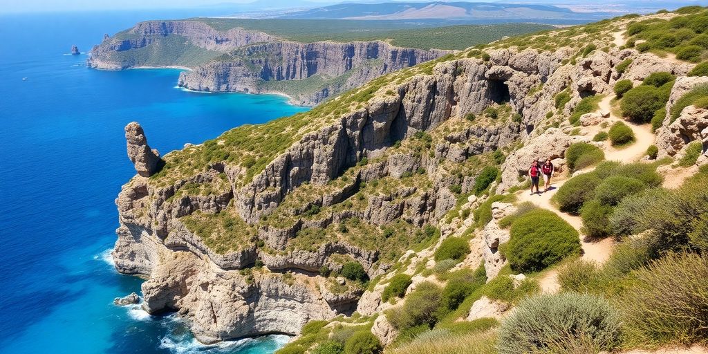 Abenteuerliche Aktivitäten in Sizilien mit herrlichem Küstenblick.