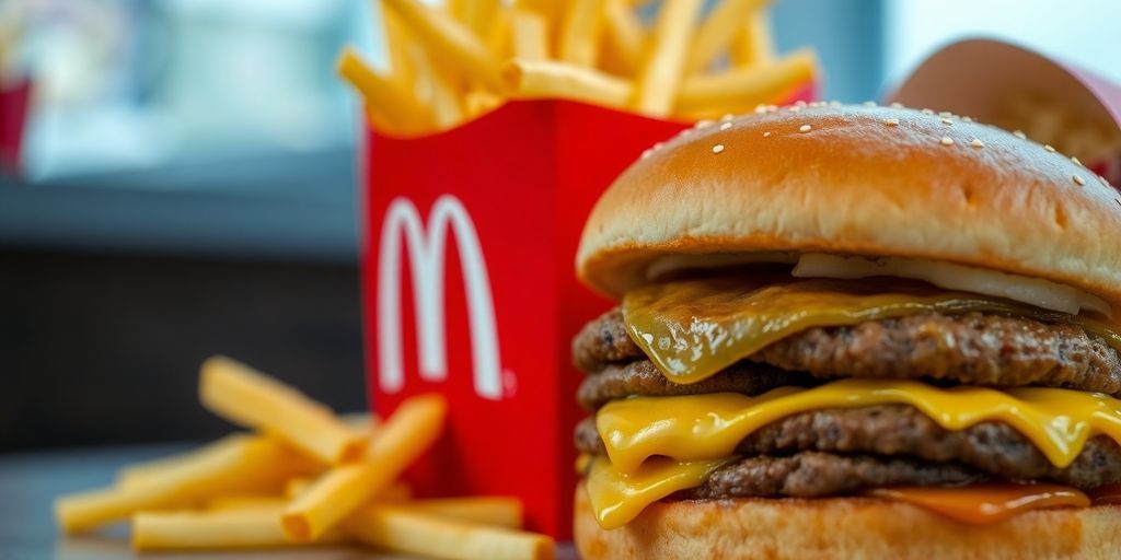 Iconic McDonald's burger and fries.