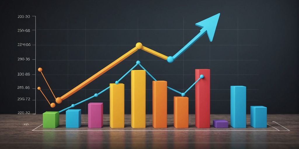 SEO metrics graph showing upward trend for 2024