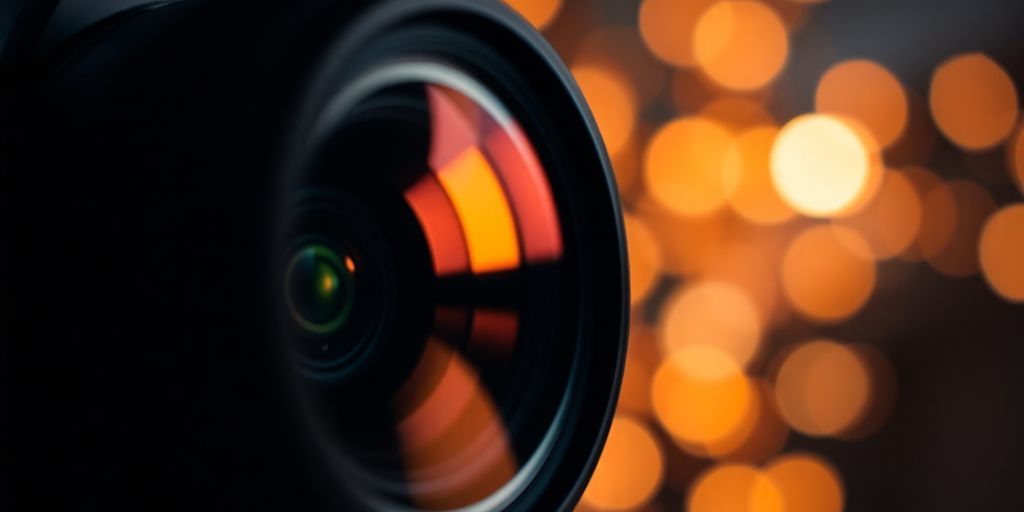 Videographer adjusting camera settings for creative shot.