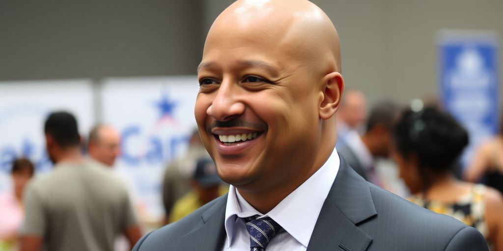Daymond John at a community event smiling