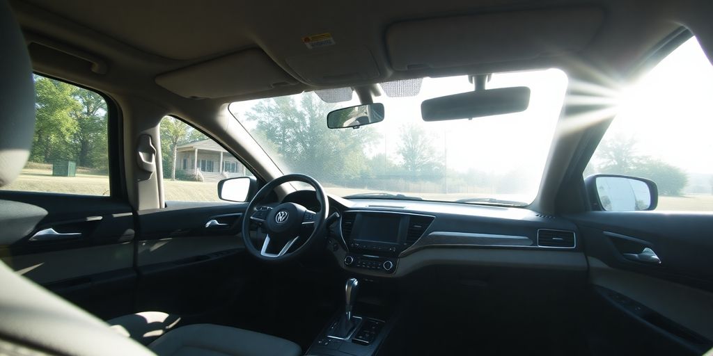 Clean car interior ready for hourly rental.