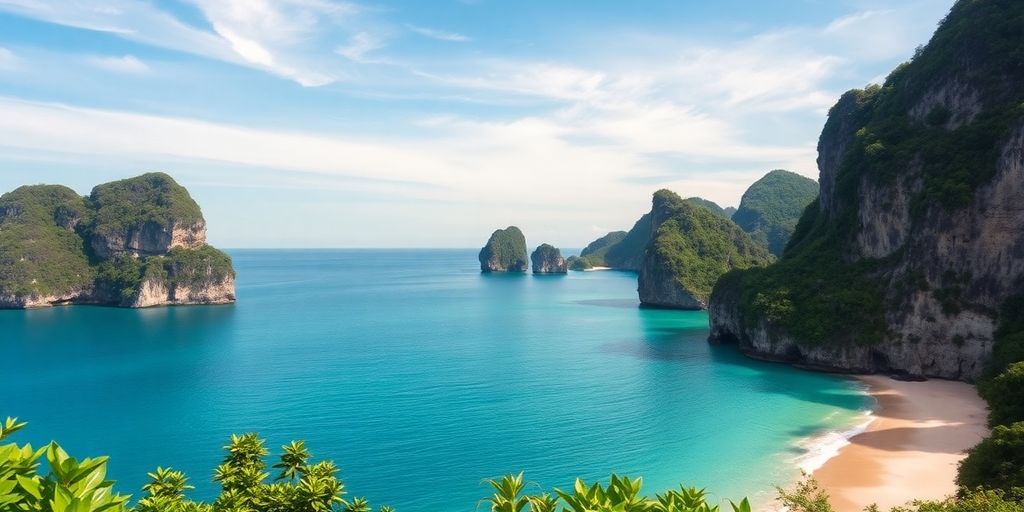 Stunning coastline of Krabi, ideal for rental investments.