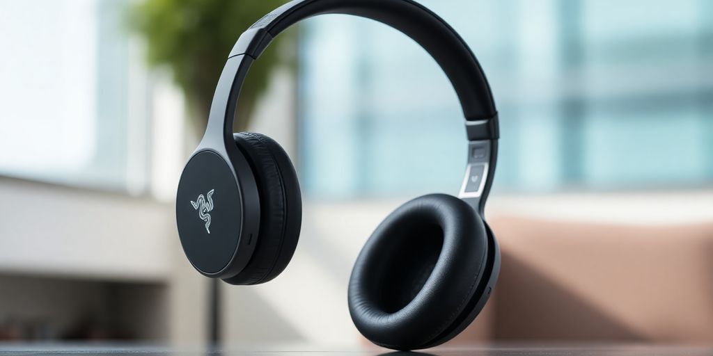Razer Opus Bluetooth-Kopfhörer auf einem Tisch.