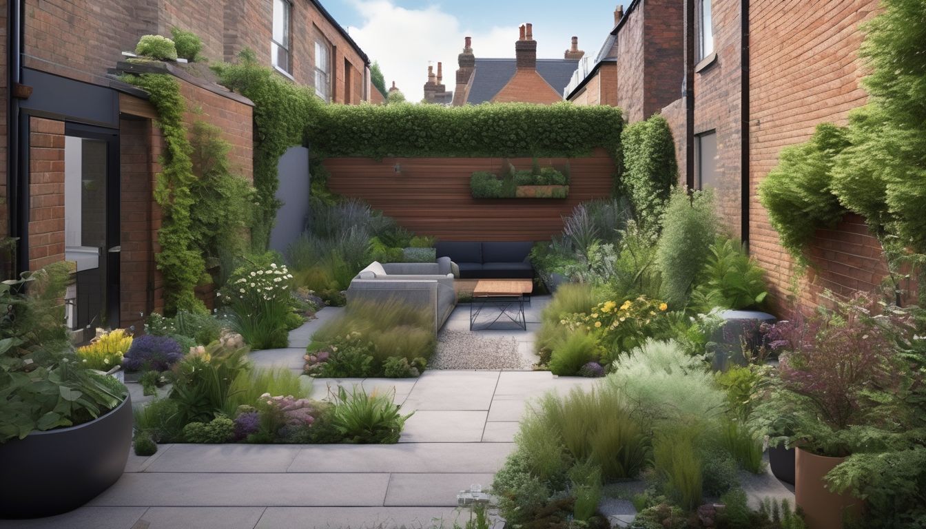 small urban garden in a UK city