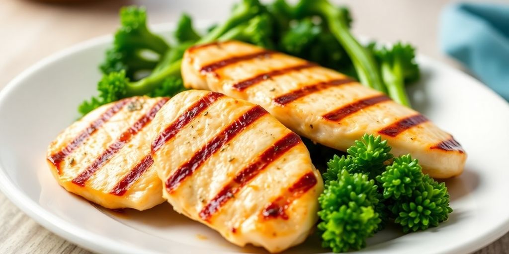 Person eating a lean protein meal for weight loss.