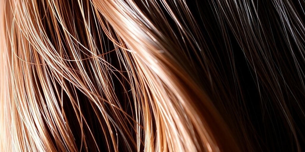 Cabelo brilhante e saudável refletindo a luz.