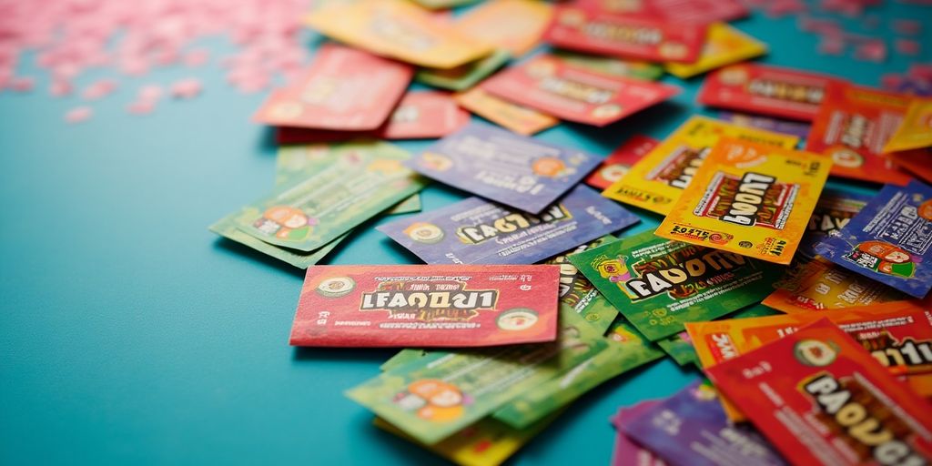 Colorful Pennsylvania Lottery tickets on a smooth surface.