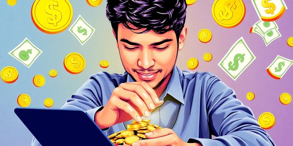 Person taking action towards wealth attraction.