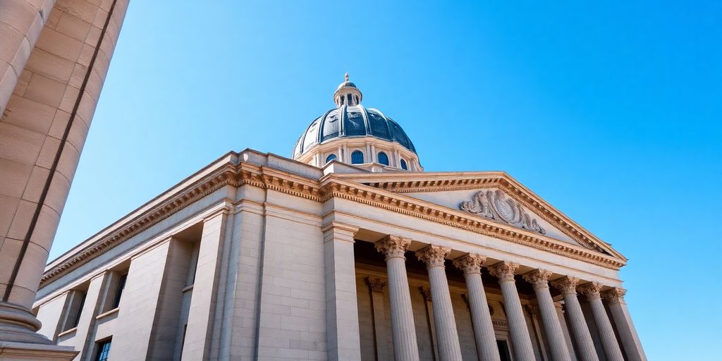 Australian Parliament building exterior.