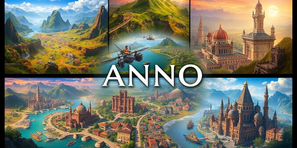 Escenas populares de la serie de juegos Anno.