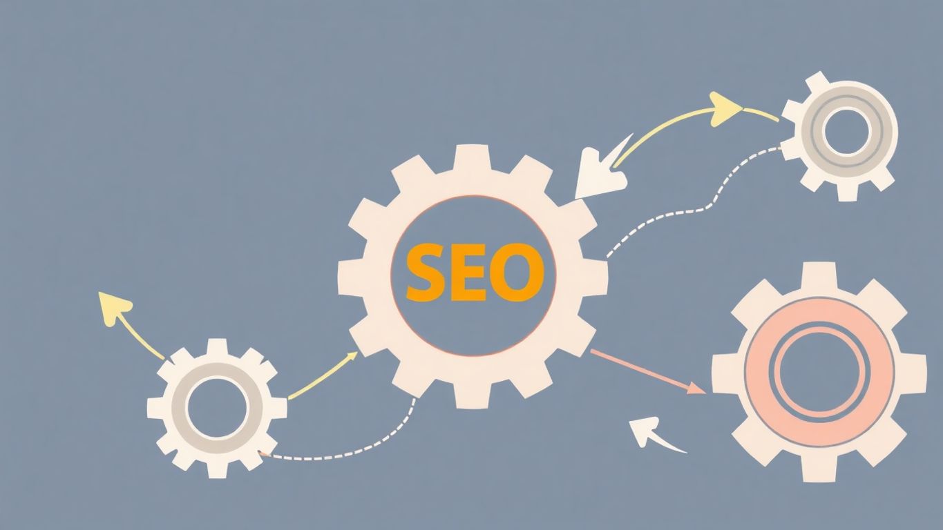 Illustrasjon av SEO og innholdsmarkedsføring i samspill.