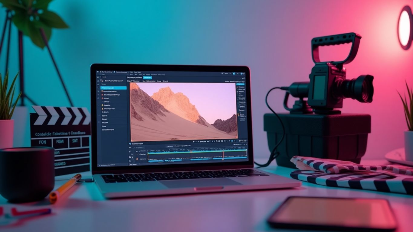 Vidyo software interface with video creation tools.