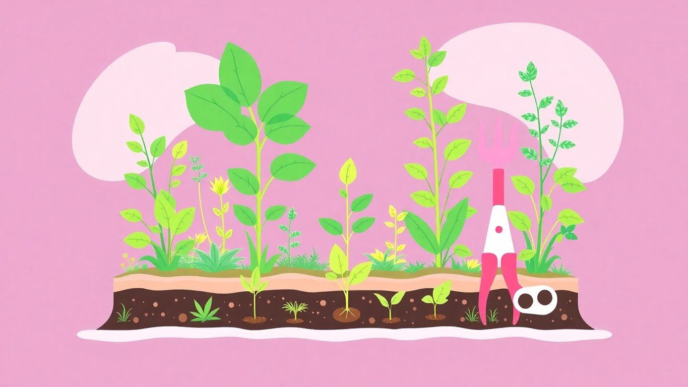 Næringshager for gründere med planter og verktøy.