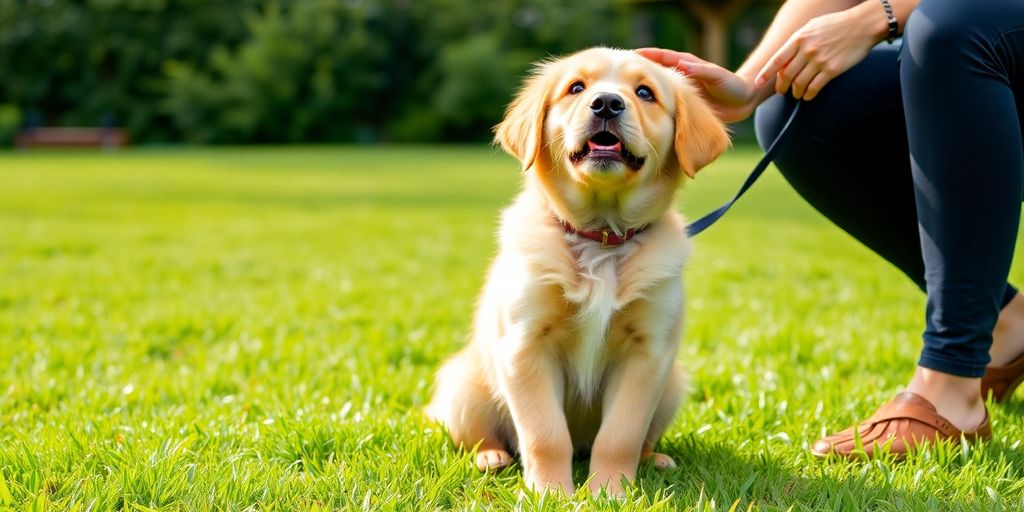 Dog training session in Double Bay park.