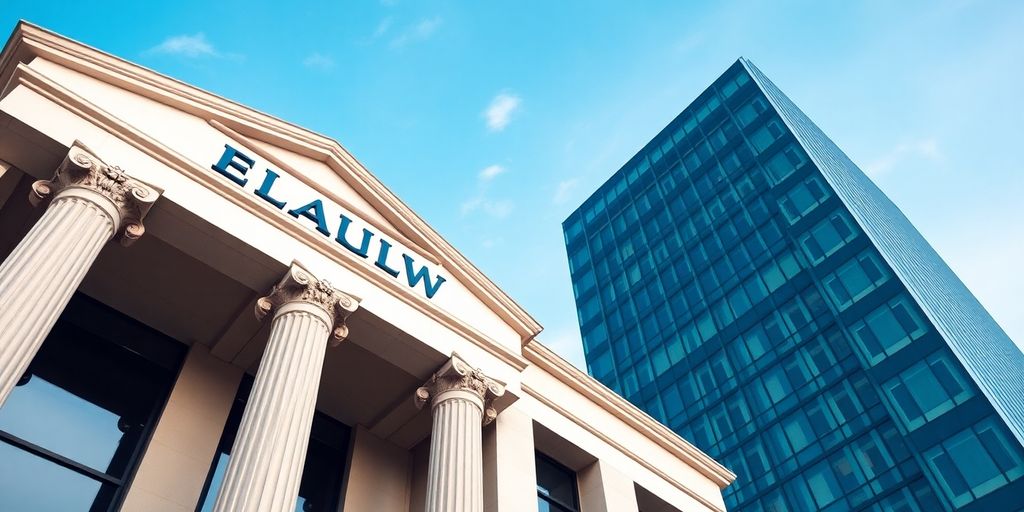 Modern legal building reflecting innovation in DAOs.