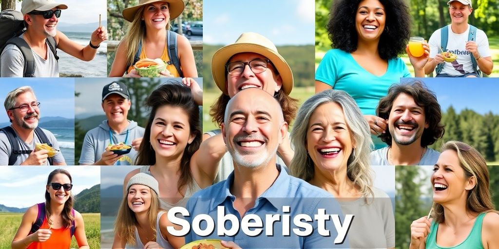 Celebrities embracing sobriety with joy and healthy activities.