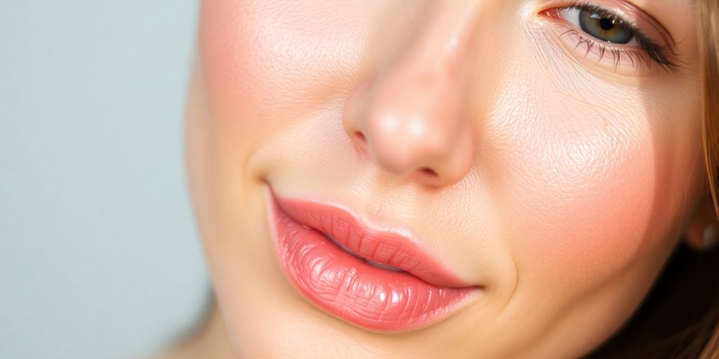 Woman with glowing, radiant skin.