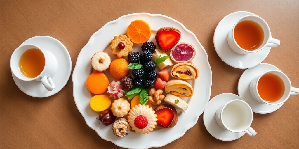 ชุดอาหารว่างหลากหลายสีสัน