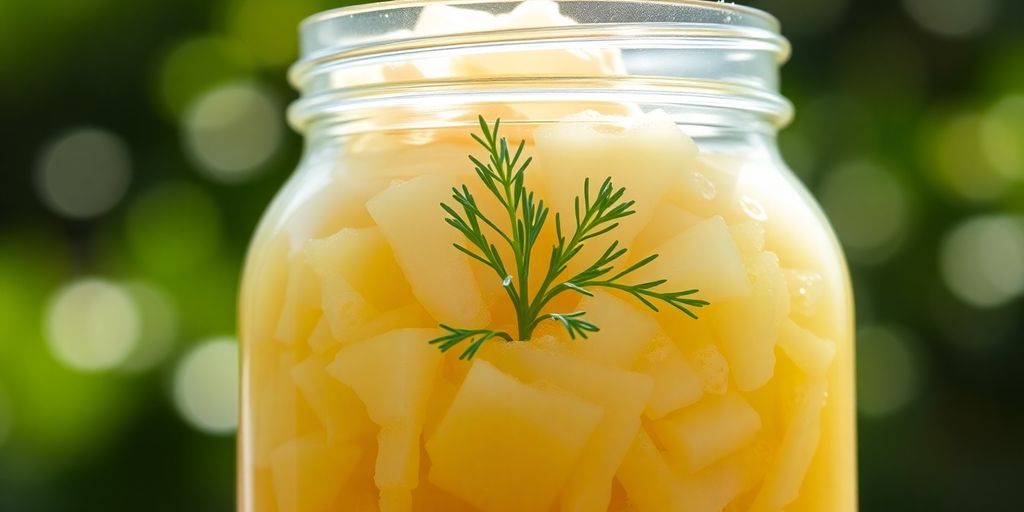 Sauerkraut jar, sunlit, vibrant, fresh