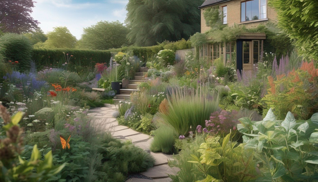 wildlife-friendly garden with butterfly-friendly plants in the UK