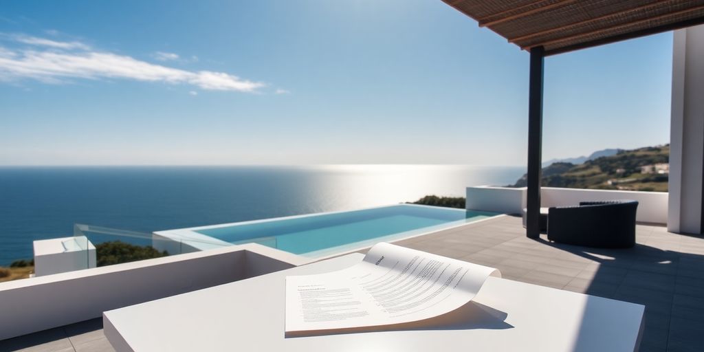 Portuguese coastline, modern home, financial documents