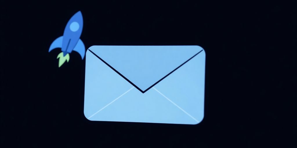 HubSpot email template featuring a rocket.