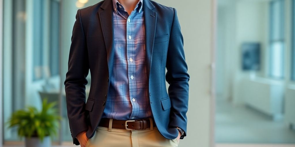 Person in smart casual business attire.