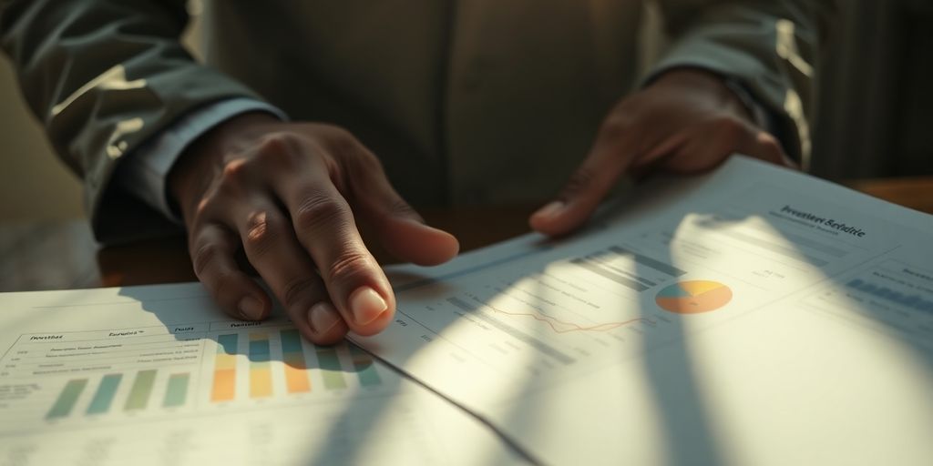 Financial professionals reviewing investment documents.