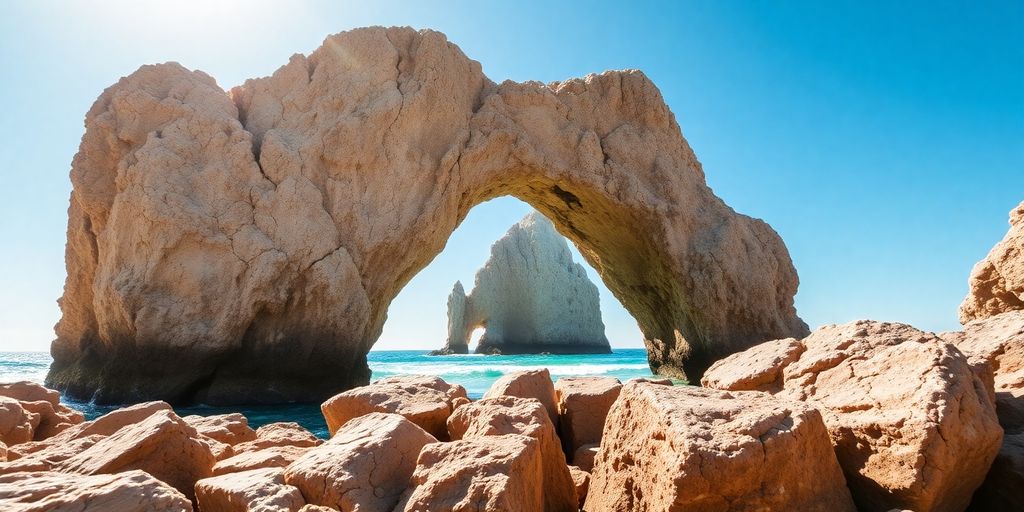 Dramatic rock arch at Land's End, Cabo San Lucas.