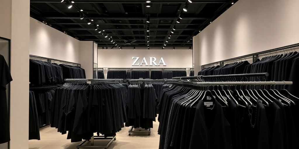 Zara store interior with sale displays