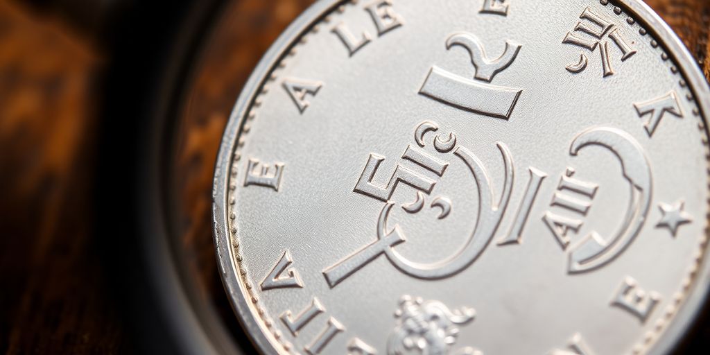 Une belle pièce de monnaie antique en argent, la Semeuse.
