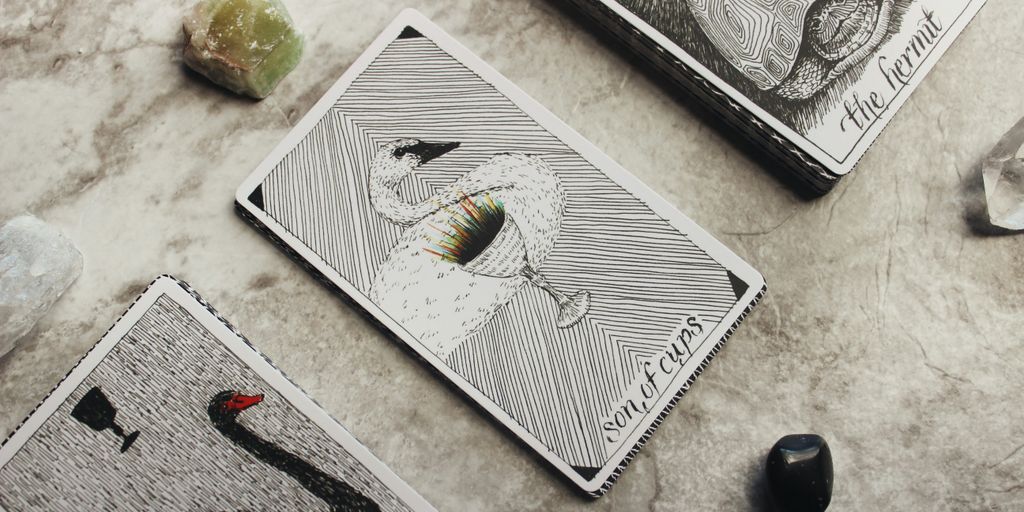 three assorted cards
