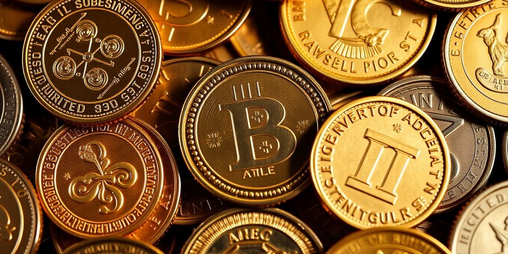 Premières pièces d'or avec des détails distincts et brillants.