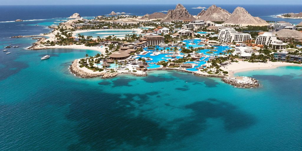 Luxurious resorts and beaches in Los Cabos, Mexico.