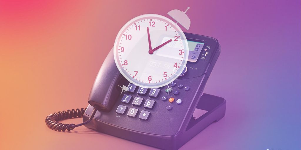 Téléphone avec une horloge pour le démarchage.