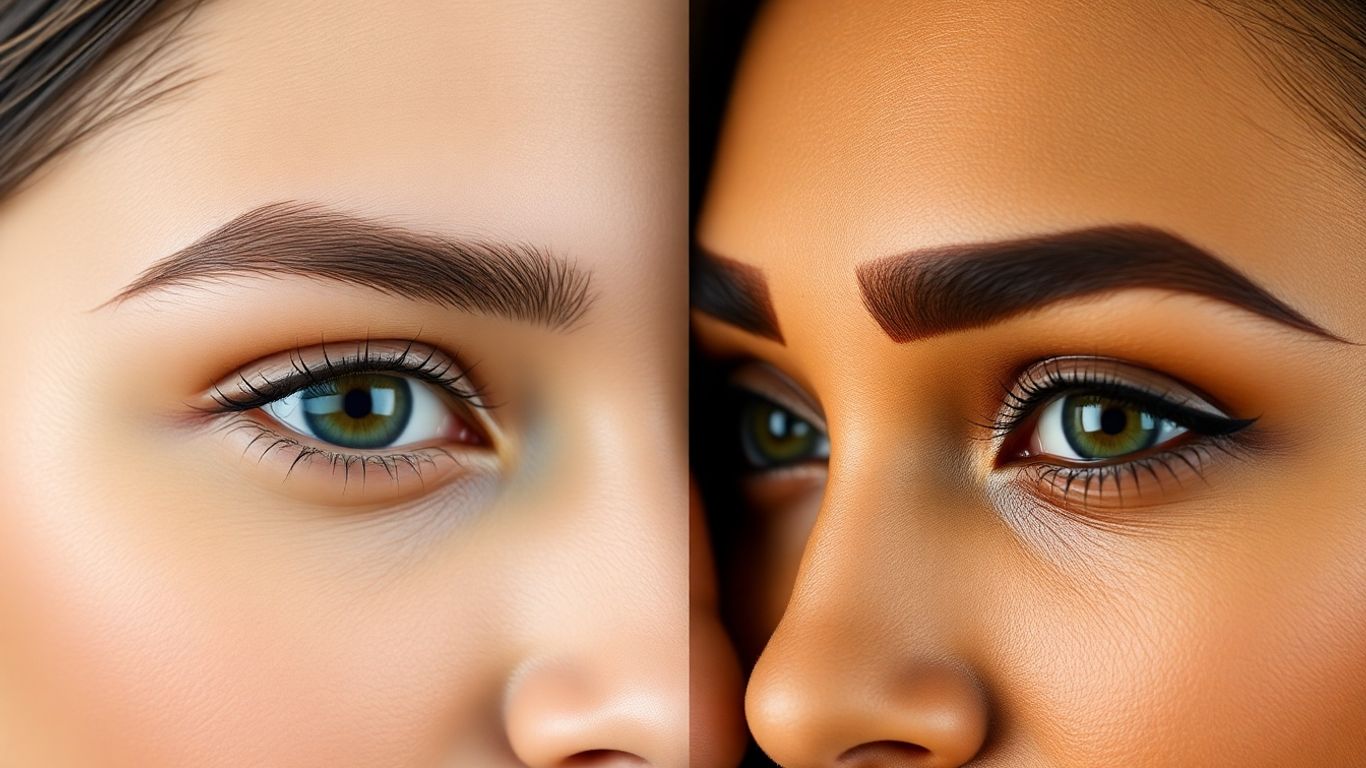 brow lamination vs henna