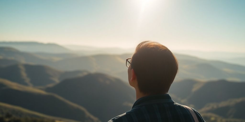Person looking thoughtfully at a distant horizon.