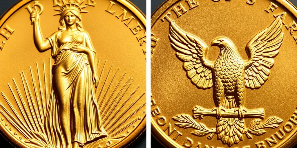 Avers et revers d'une pièce d'or de 20 dollars Saint-Gaudens.